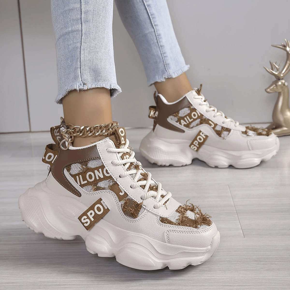 Women S Sneakers Color Khaki Sizeuk 3