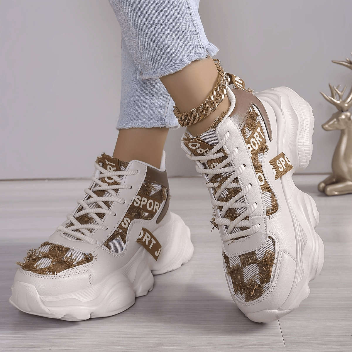 Women S Sneakers Color Khaki Sizeuk 3
