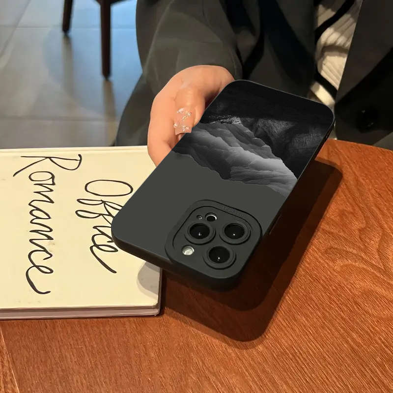 1Pc Mixed Color  For iPhone 7 Plus Black Background Pattern Phone Case