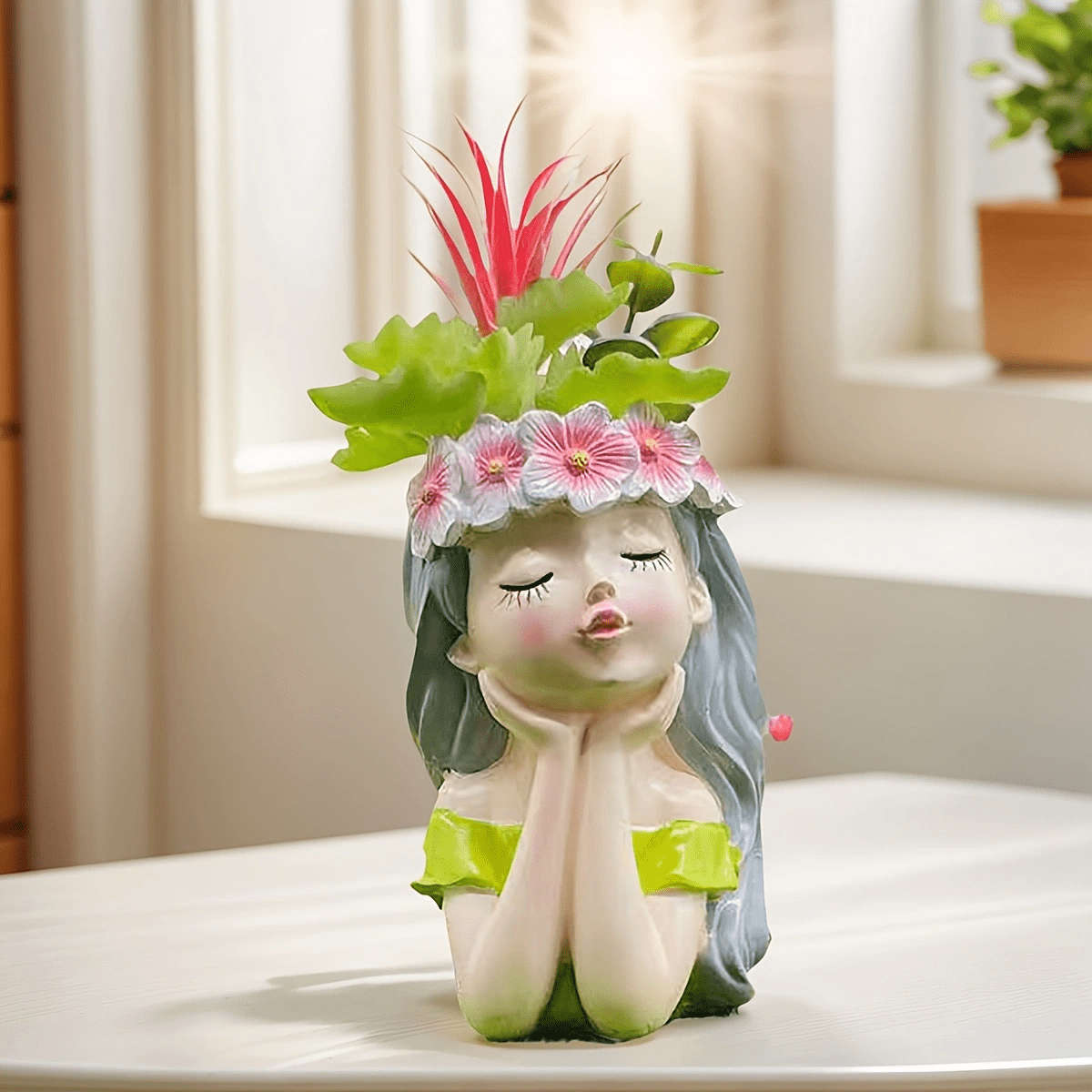 Flowerpotsize 10Cmx8 5Cmx15Cmcolor Green