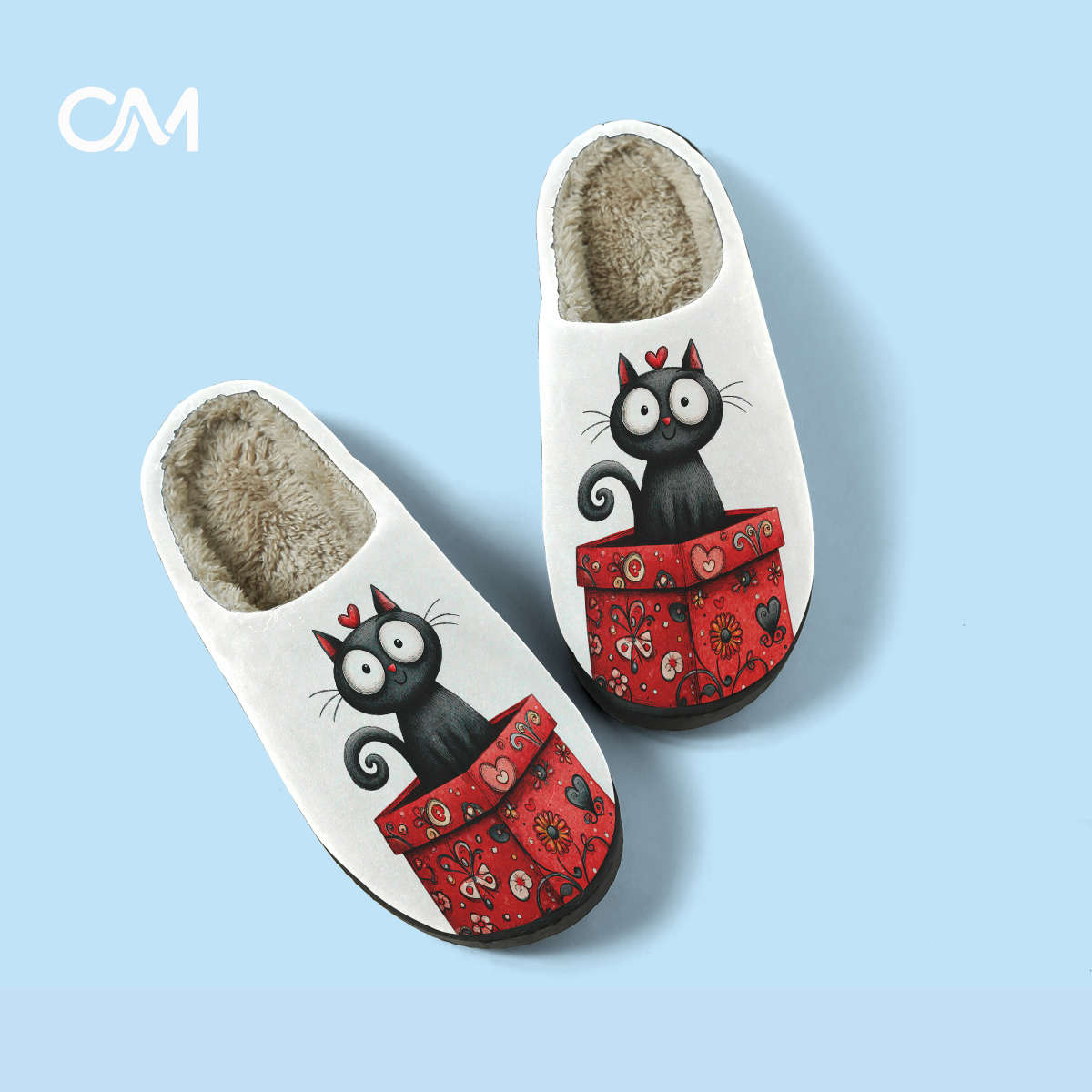 Cotton Slippers Color Color Printing Sizeuk 7.5-8