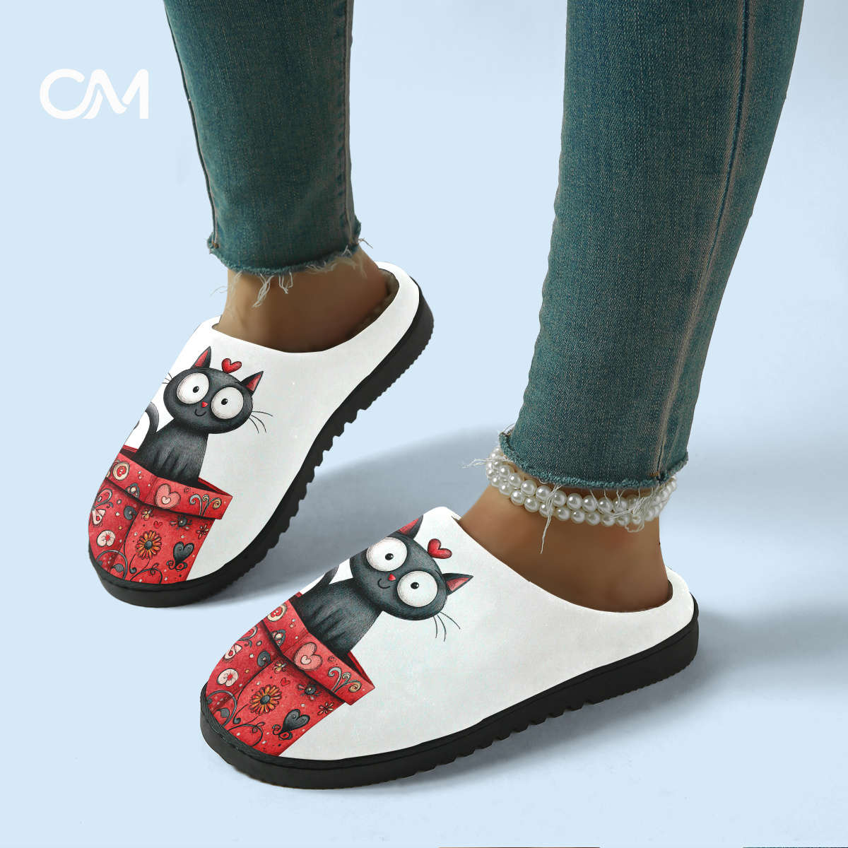 Cotton Slippers Color Color Printing Sizeuk 7.5-8