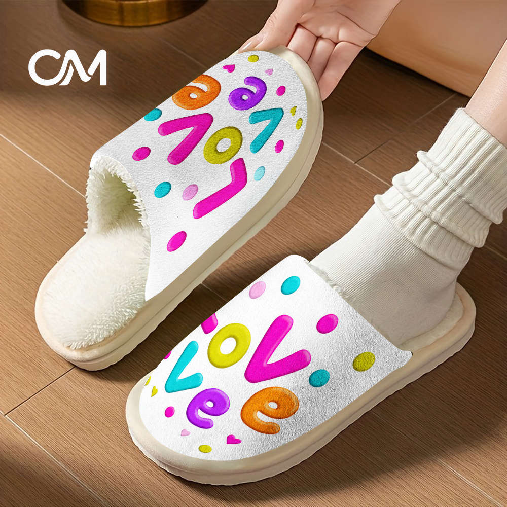 Cotton Slippers Color Color Printing Sizeuk 4.5-5
