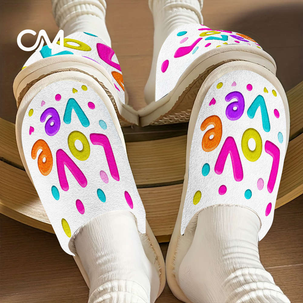 Cotton Slippers Color Color Printing Sizeuk 4.5-5