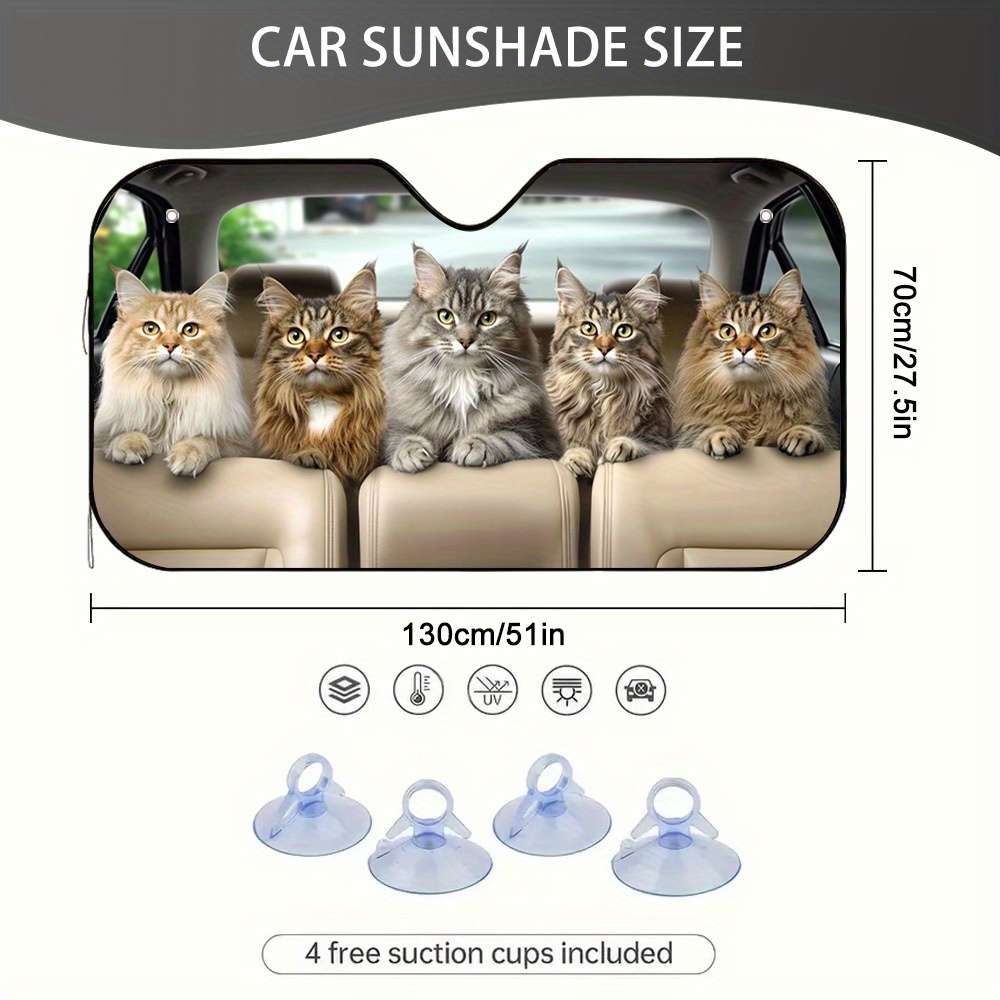 Car Sun Shades Size 130 X70Cm