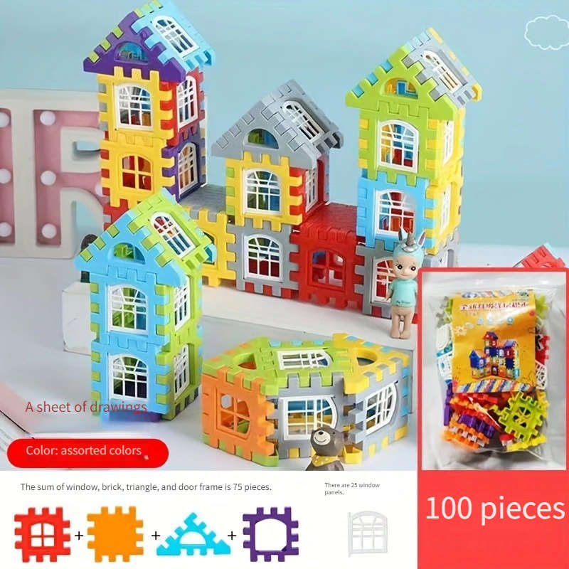 Building Toy Architectural Model Toy Set Quantity Bag: 100 Pieces