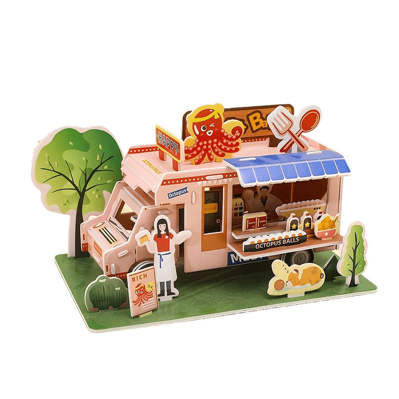 Building Toy Architectural Model Toy Set Style Christmas Dessert Shop