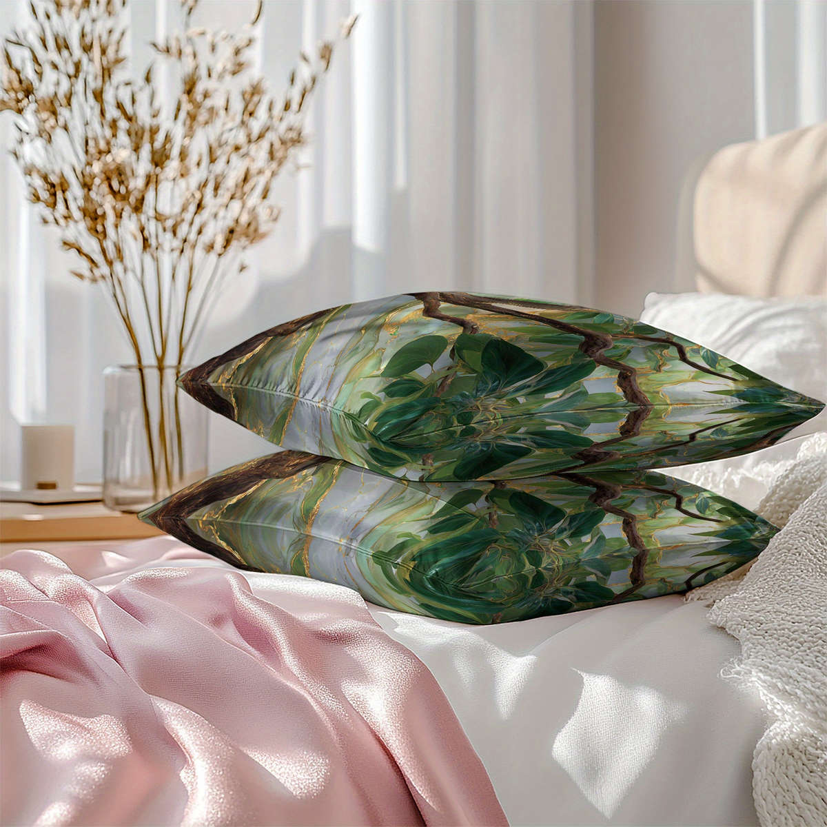 Satin Pillowcase Color Polychrome Size50Cm*75Cm