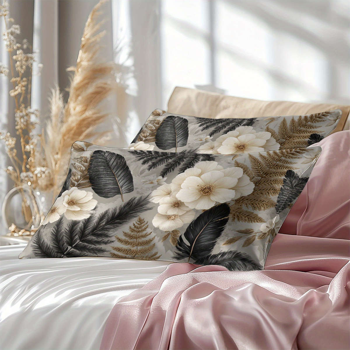 Satin Pillowcase Color Polychrome Size50Cm*90Cm