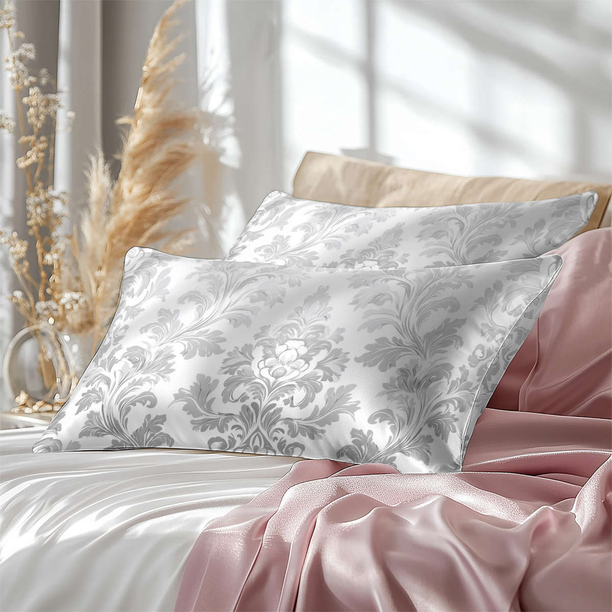 Satin Pillowcase Color Polychrome Size50Cm*70Cm