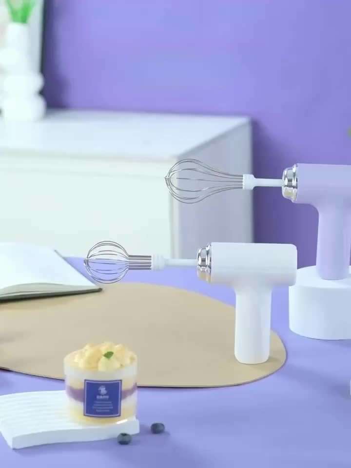 Portable Electric Egg Yolk Whisk With Whisk Attachments