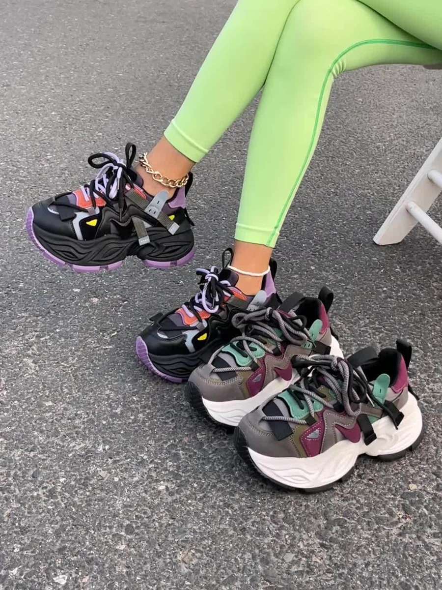 Women S Sneakers Color Green Sizeuk 2.5
