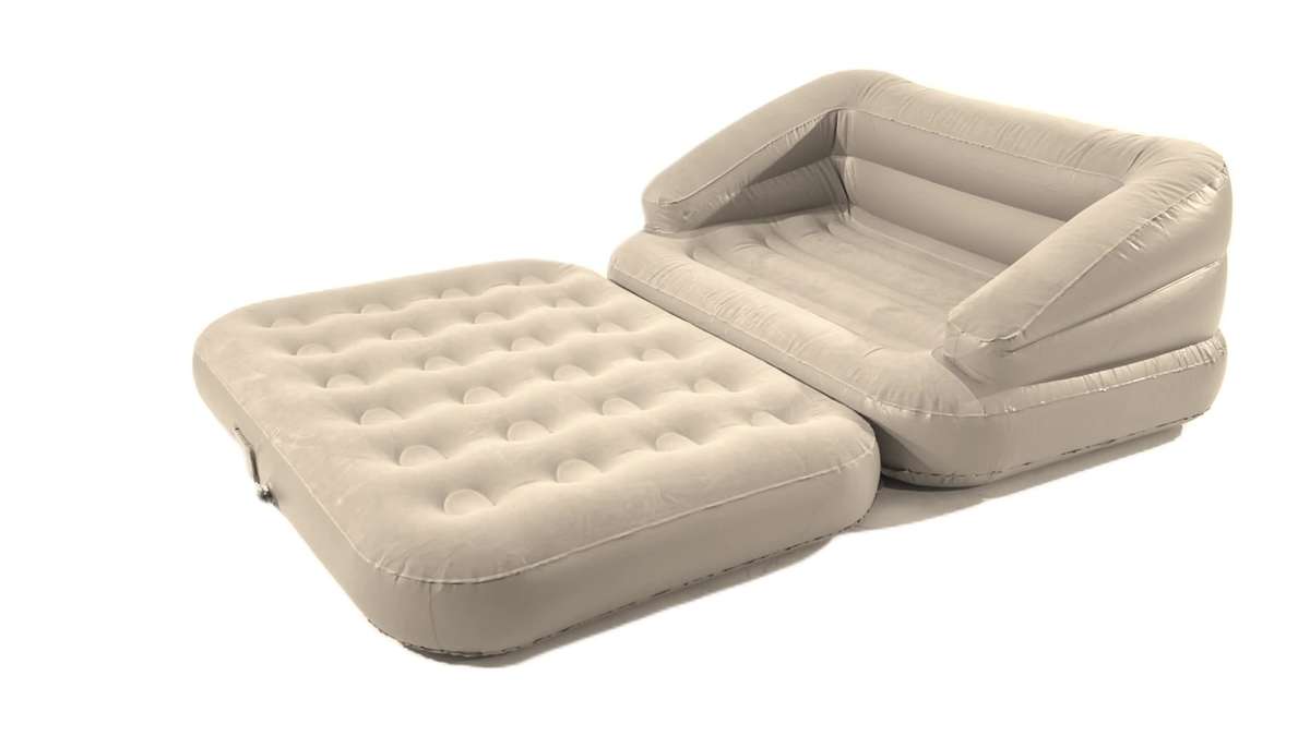 2 In 1 Queen Air Sofa Bed Mattress Headboard Multifunctional Electric Pump Two