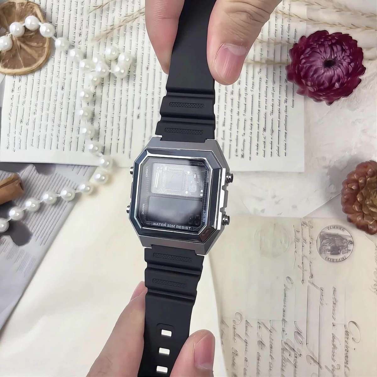 Classic Ofns Men Innovative Multifunctional Sports Watch With 5Atm Water