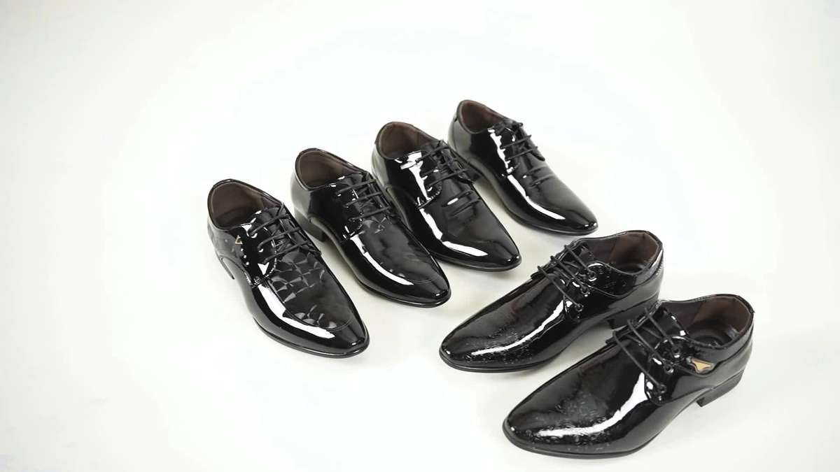 Mens Leather Shoes Color Black Sizeuk 11