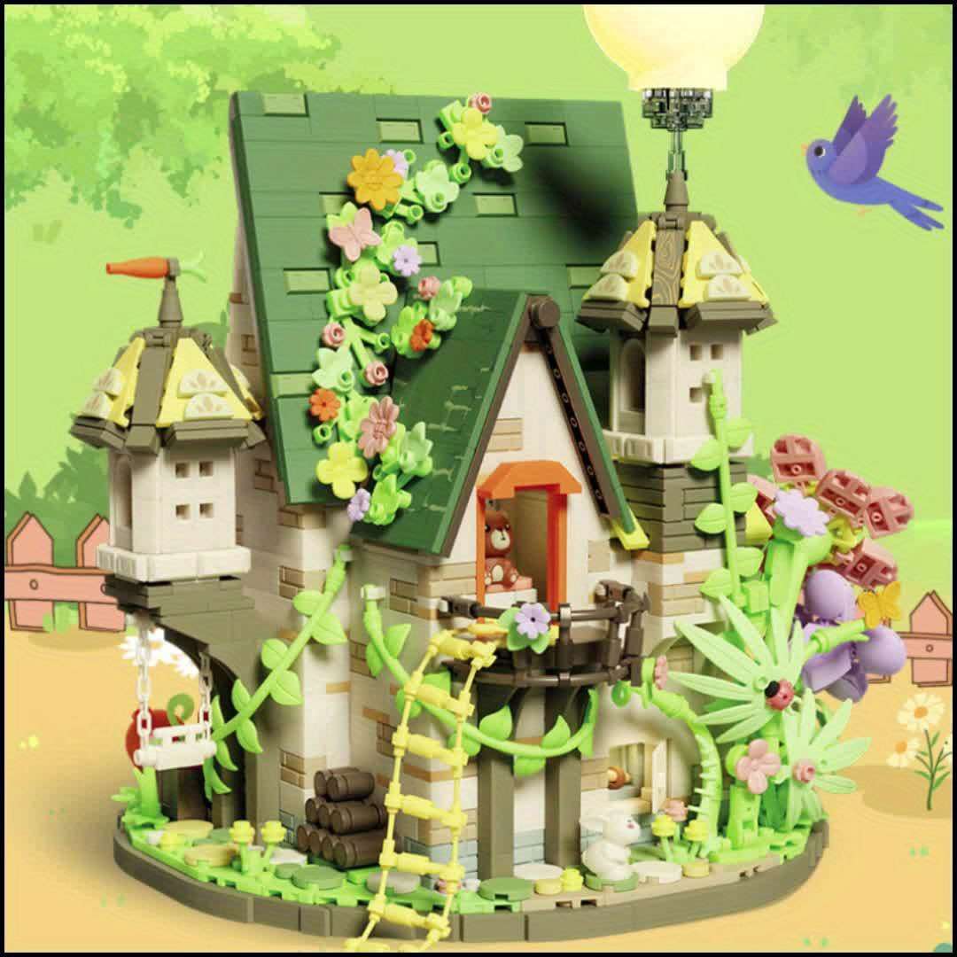 Building Toy Architectural Model Toy Set Color Carrot House  2393 Pcs