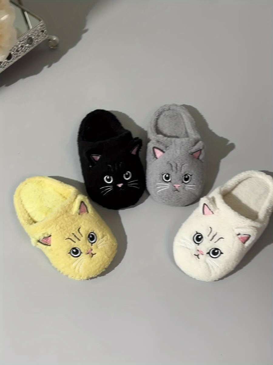 Cotton Slippers Color Black Sizeuk 4-4.5 Big Kid