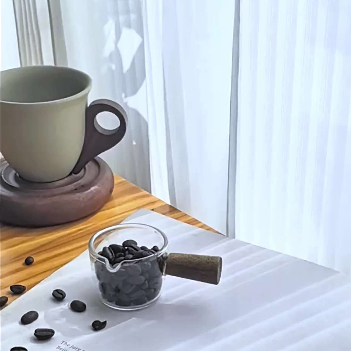 Water Cup Items One Set  Coffee Cup   Coaster