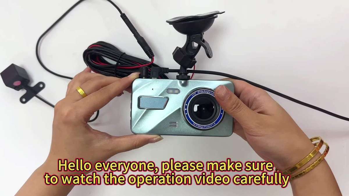 Touchscreen Dual Recording Vehicle Dash Cam Optional Memory Card High