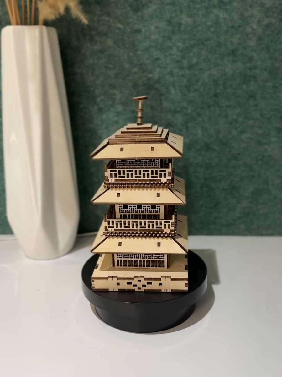 Building Toy Architectural Model Toy Set Model Three Story Tower