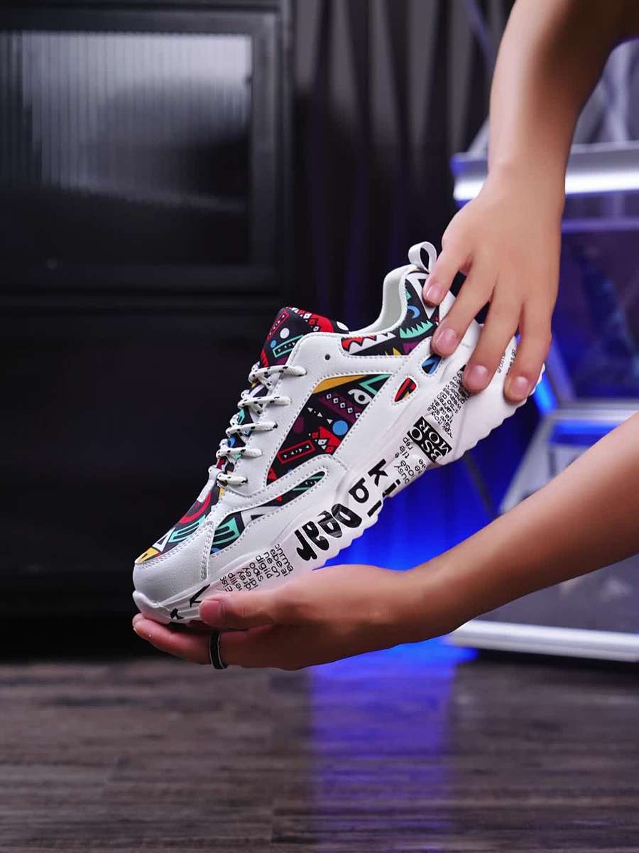 Sneakers Color White And Black Sizeuk 7