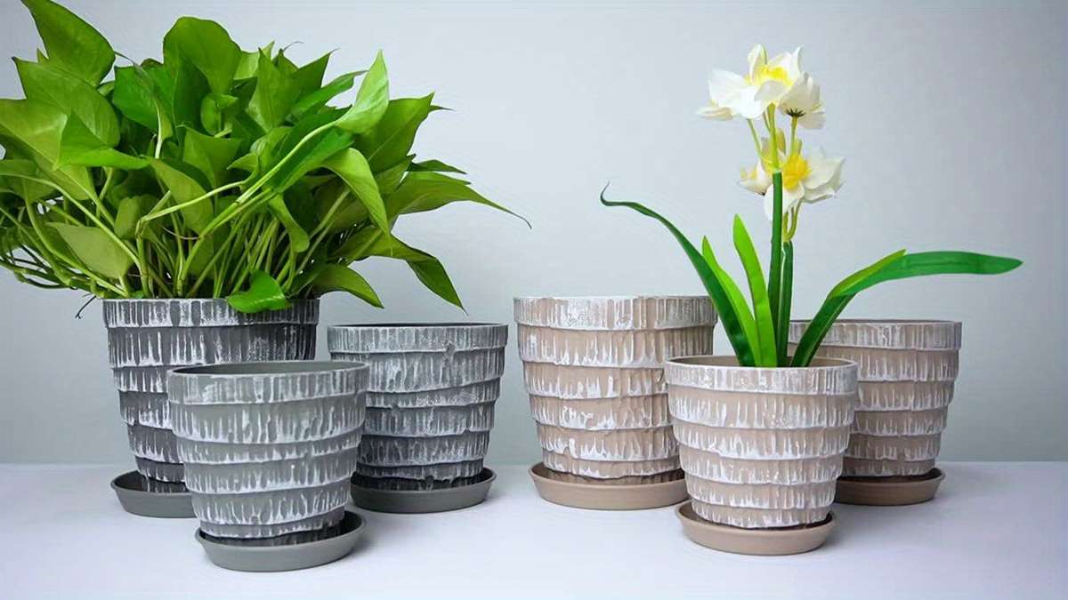 Flowerpot Color Coffee 3Pcs