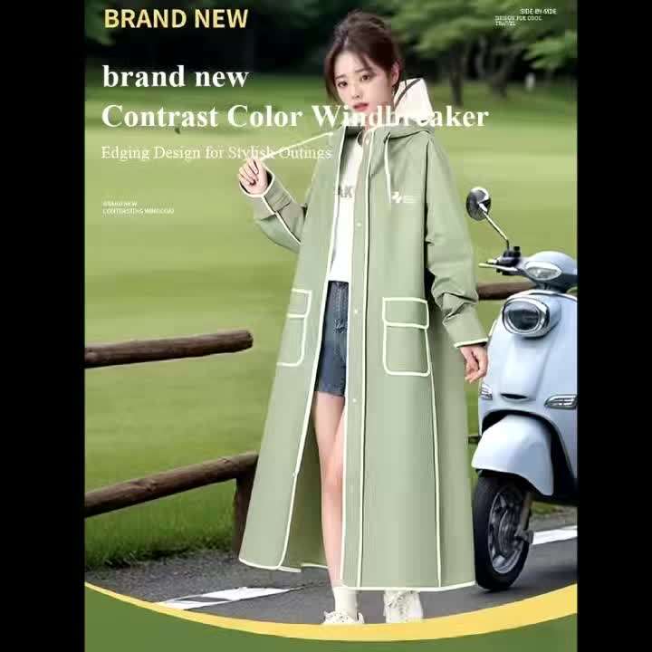 Raincoat Black Size Asian L