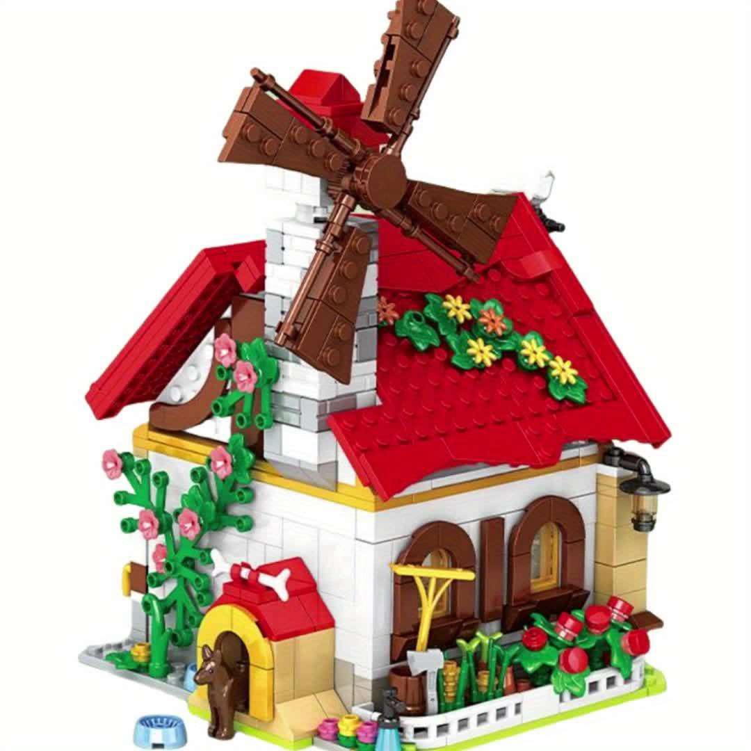 Building Toy Architectural Model Toy Set Color Granary  720 Pieces