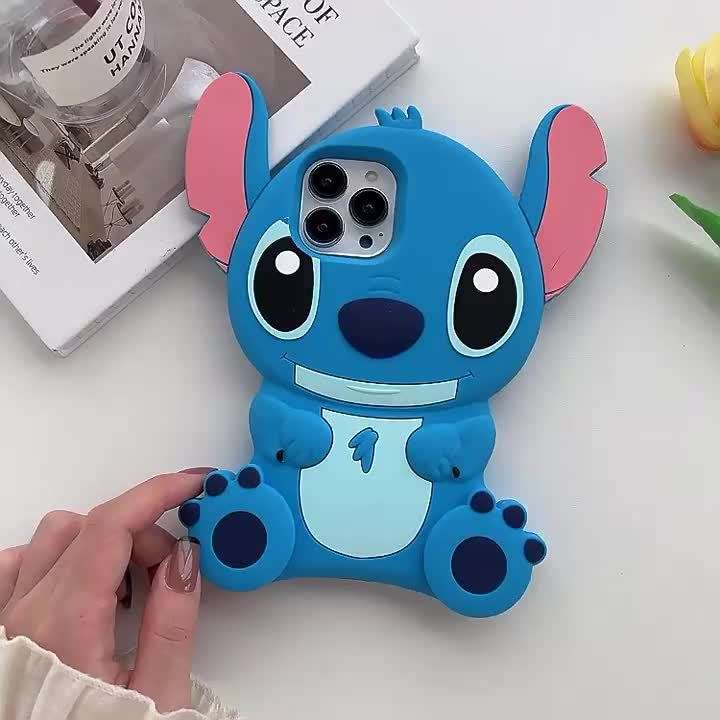 1Pc Blue For iPhone 11 Three Dimensional Phone Case
