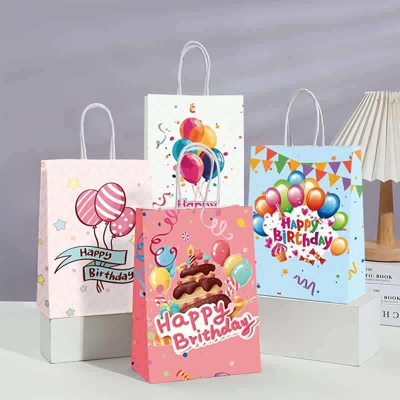 Gift Bags Quantity 4 Types, 3 Pieces Each  12 Pieces Per Pack