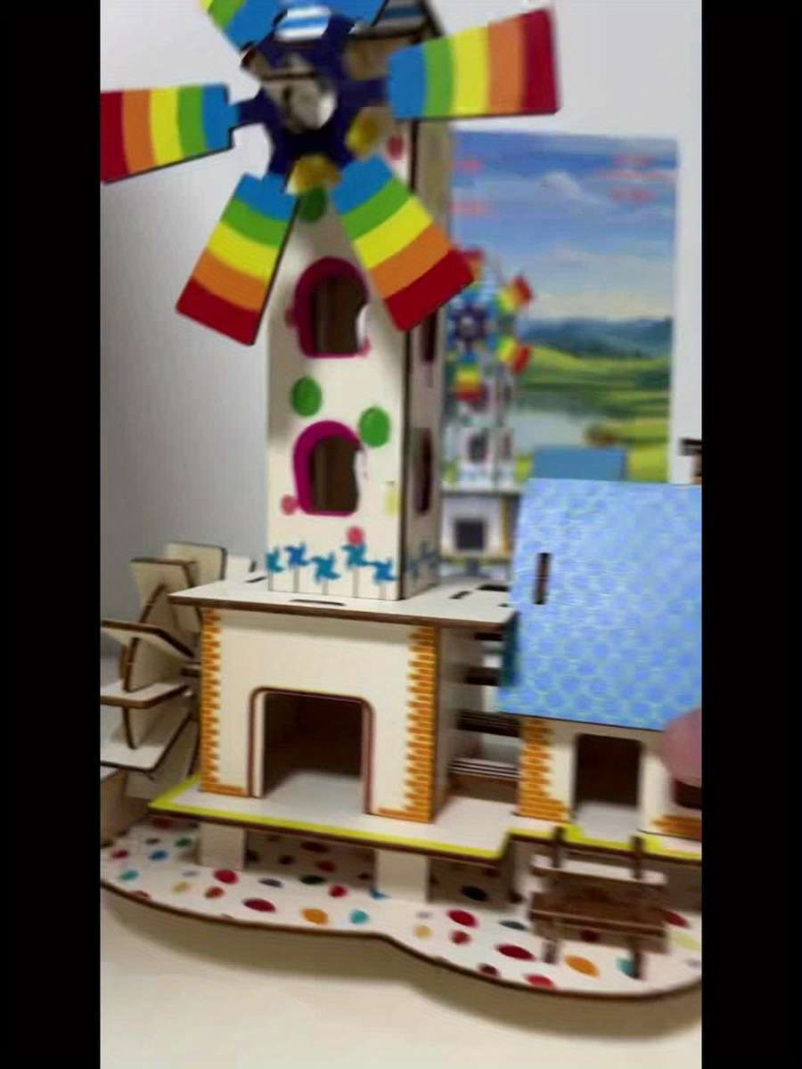 Building Toy Architectural Model Toy Set Items Windmill House