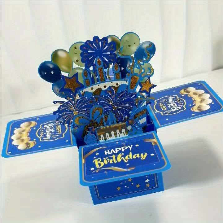 Greeting Cards Style Handmade 3D Pop-Up Birthday Card Box