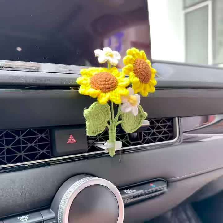 Car Interior Decor Items Sunflower