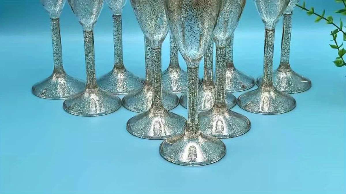 Wedding Supplies Color Flash Golden Quantity 2Pcs