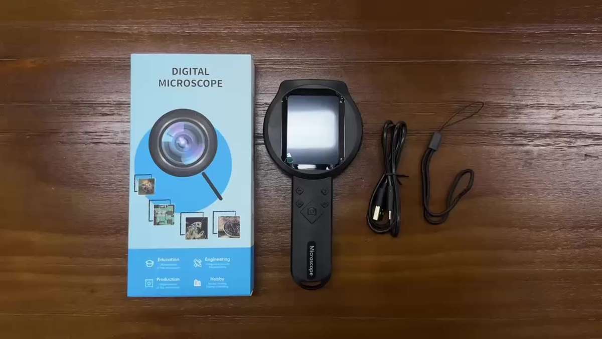 Zealtron 500X Hd Digital Microscope Magnification Portable Handheld Super Black