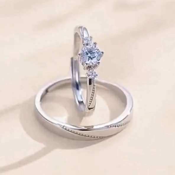 2PCS Minimalist Fashion Adjustable Stackable Ring Quantity 1set