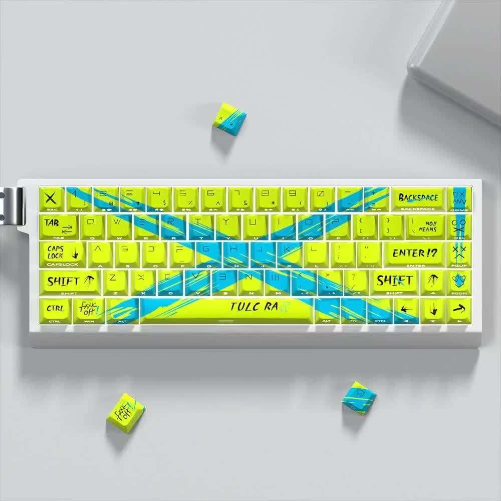 keyboard color Yellow and Blue 74 Keys