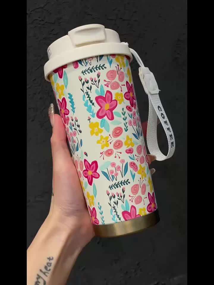 Water Cup Color Colorful Flowers