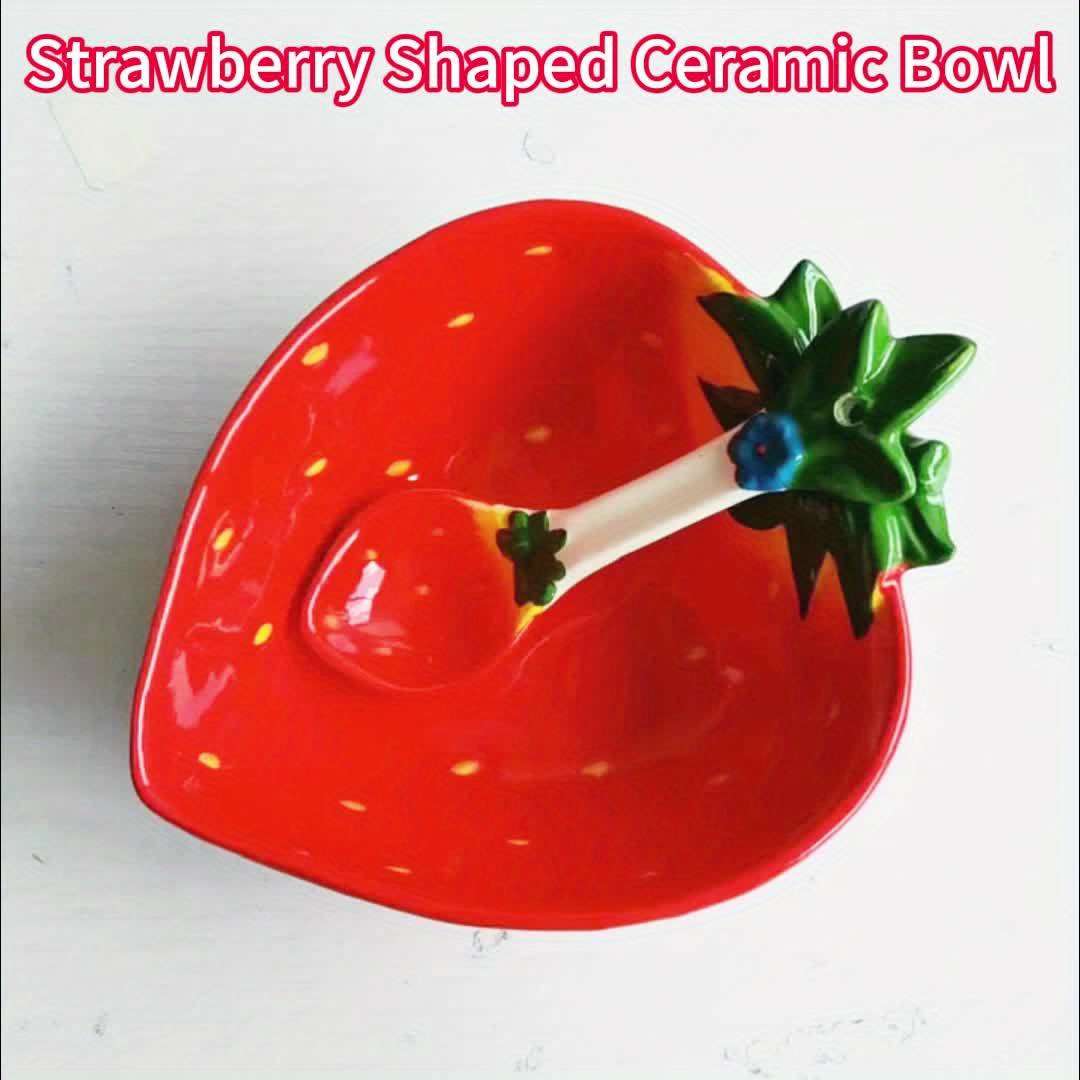 Bowl Color 2Pcssetstrawberry Bowl  Soup Spoon