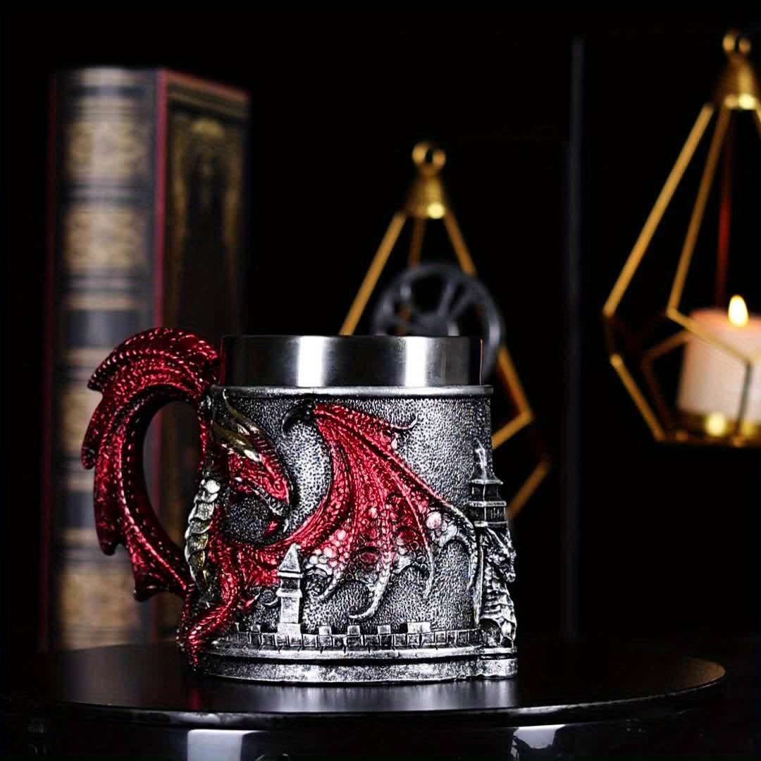 Water Cup Model Dragon Guardian Castle Beer Mug Blue 24033 4 Capacity152Oz 450Ml