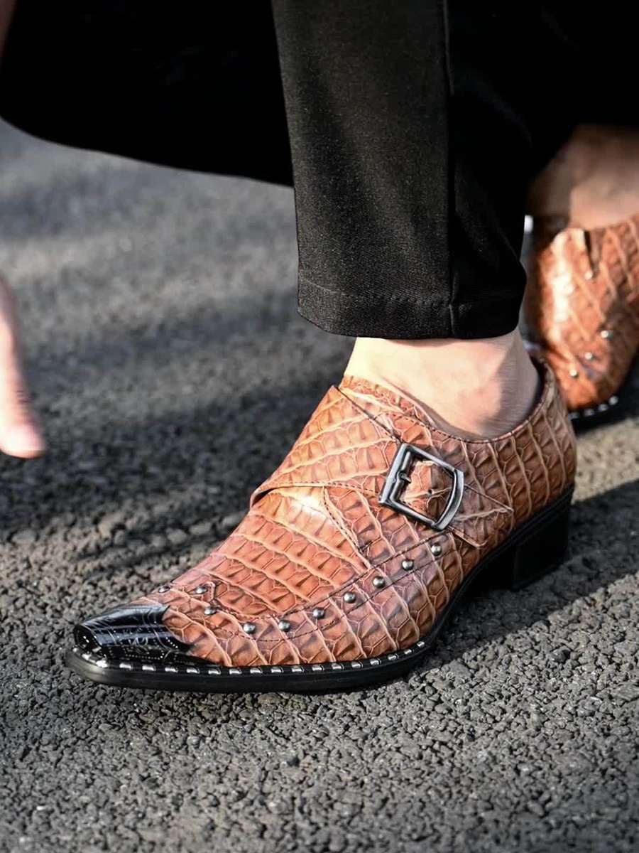 Mens Leather Shoes Color Black Sizeuk 8