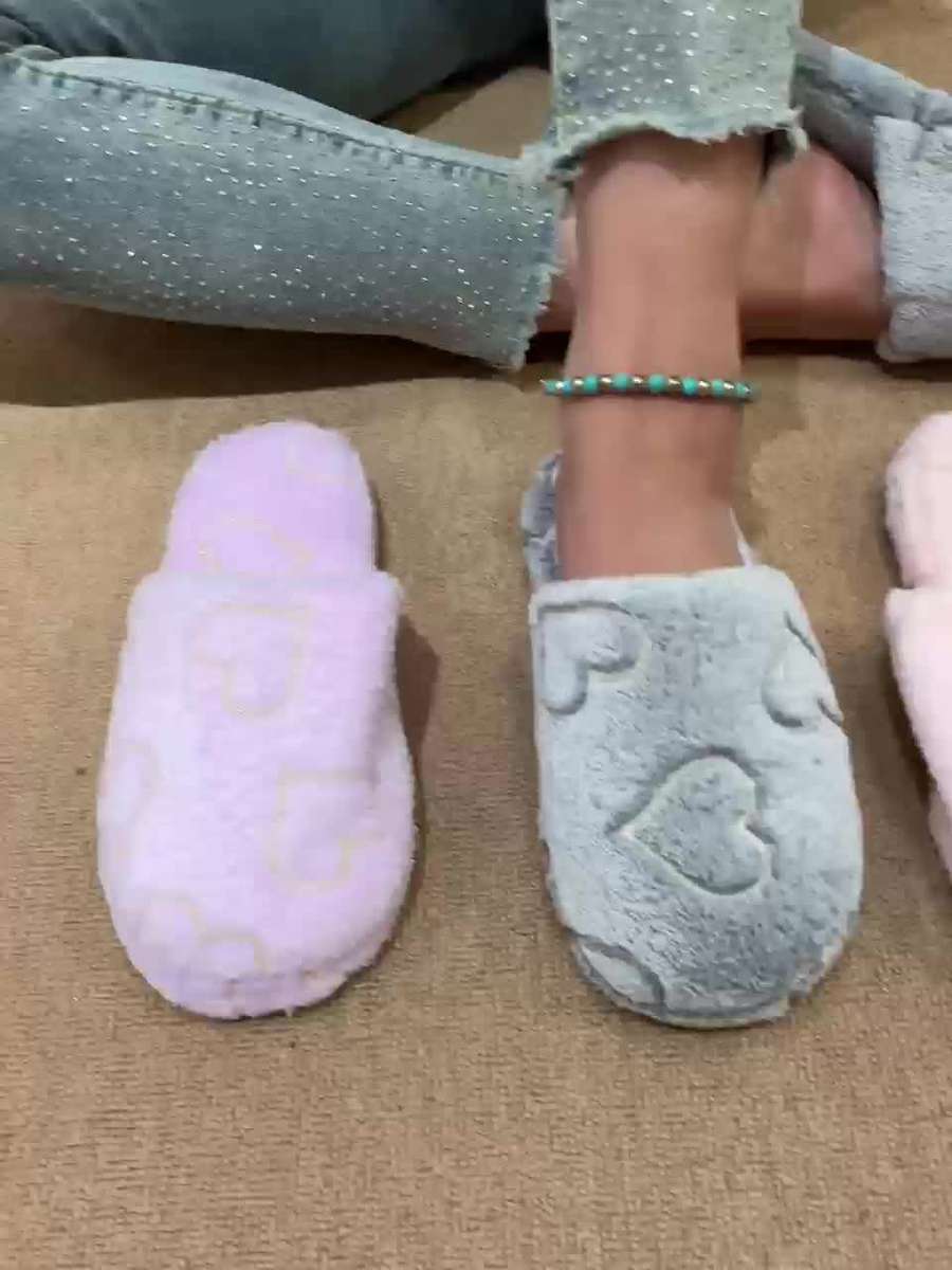 Cotton Slippers Color Grey Sizeuk 7.5-8