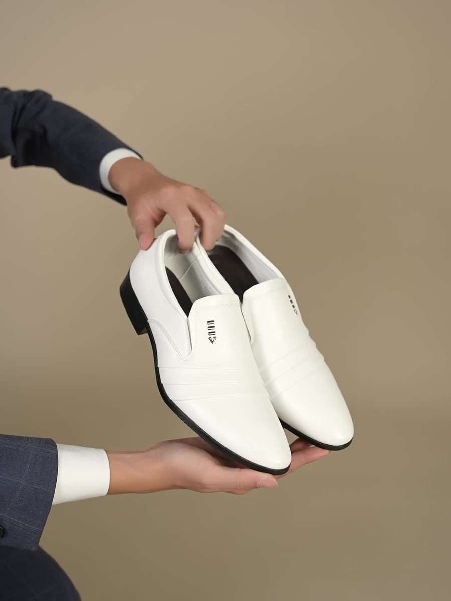 Mens Leather Shoes Color White Sizeuk 7