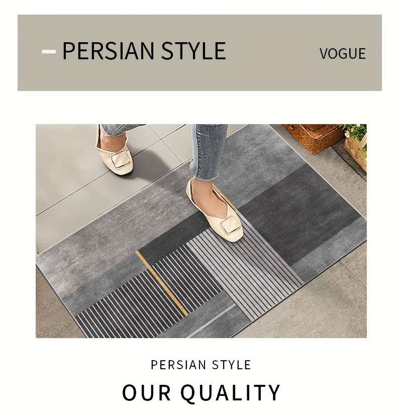 Floor Mats Size 40X60Cm Style Light Luxury Geometry