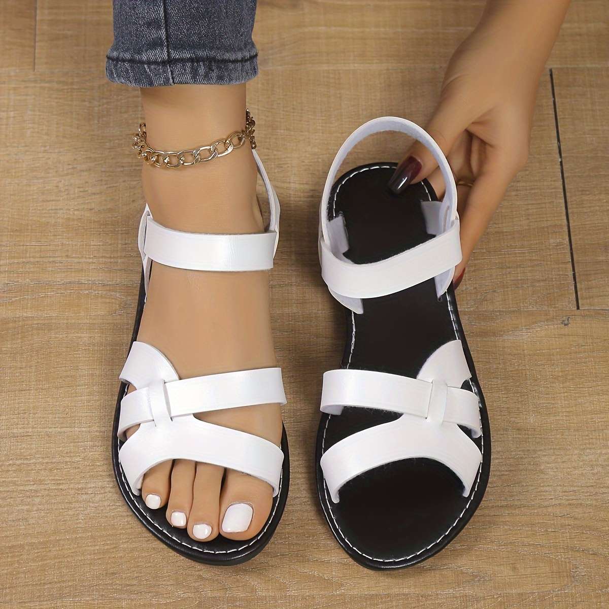 Sandals Color Black Sizeuk 6.5