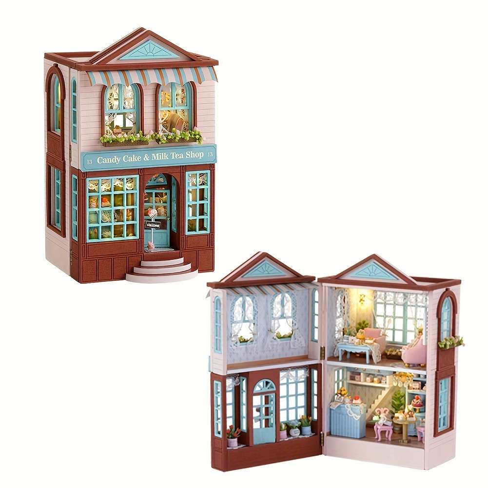 3D Building Model Puzzle Set Style Dessert Shop