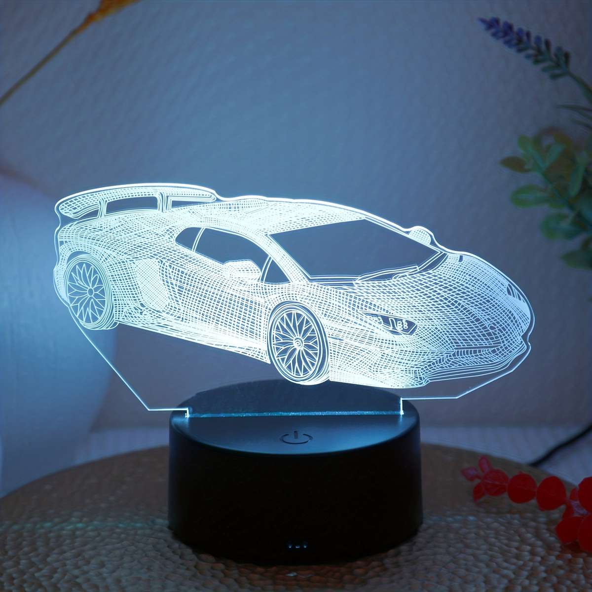 Night Light Style  Plugin Touch Sevencolor Cara 3D Night Light