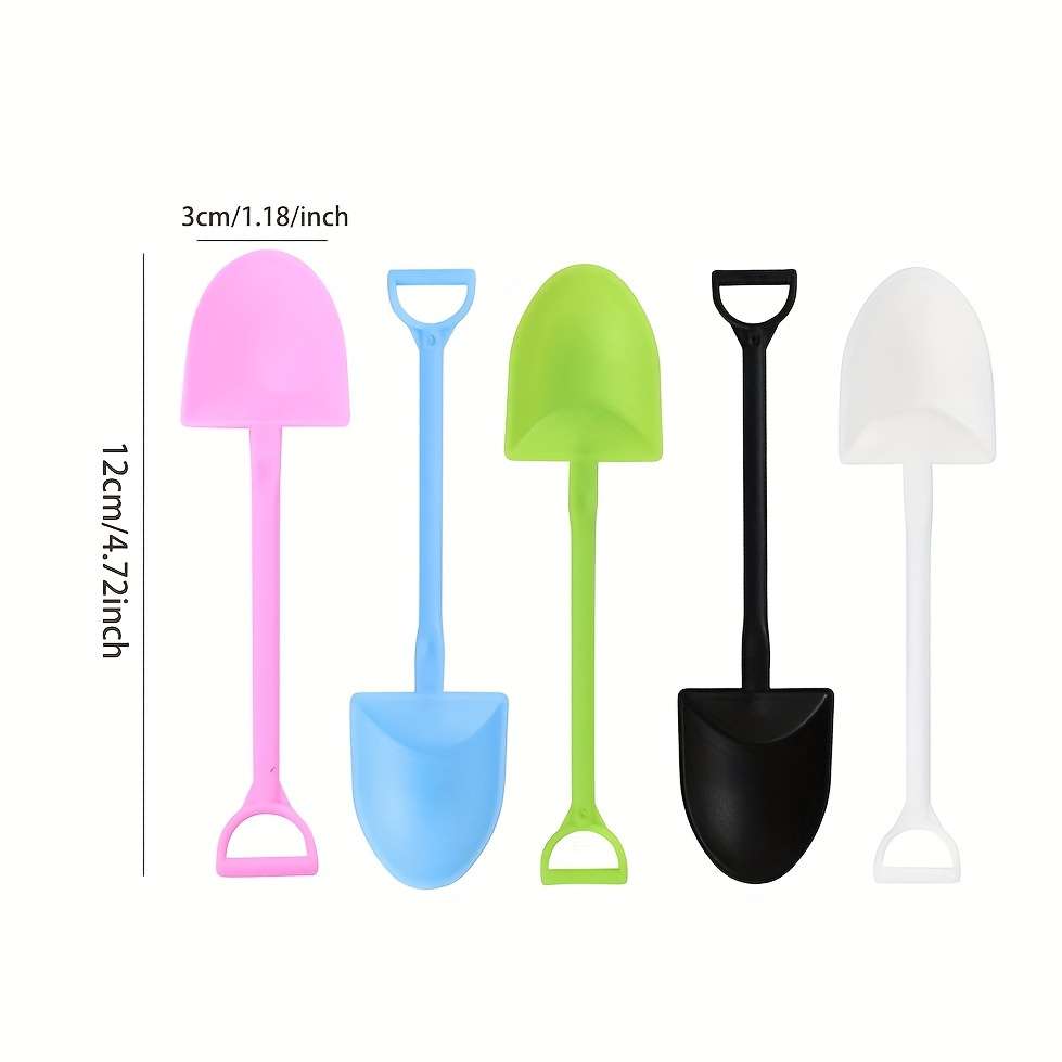 100pcs Colorful Disposable Plastic Spatula Spoons Perfect for Ice Cream Cake Cheese Desse