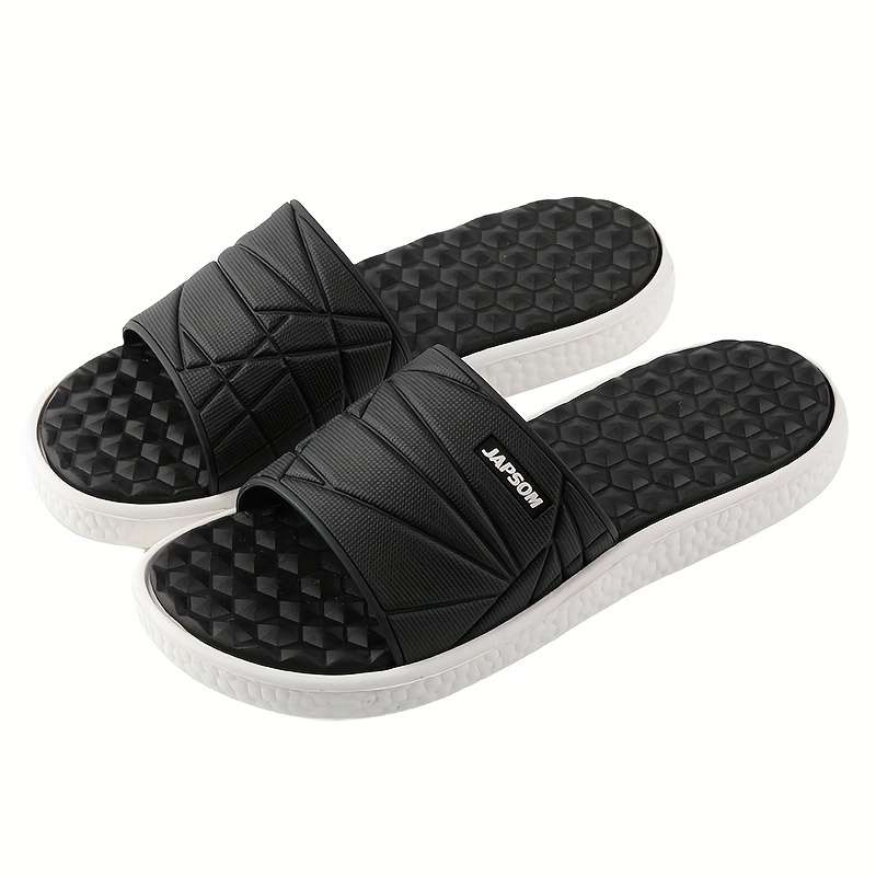 Men Slippers Summer Style Black Size Uk 7