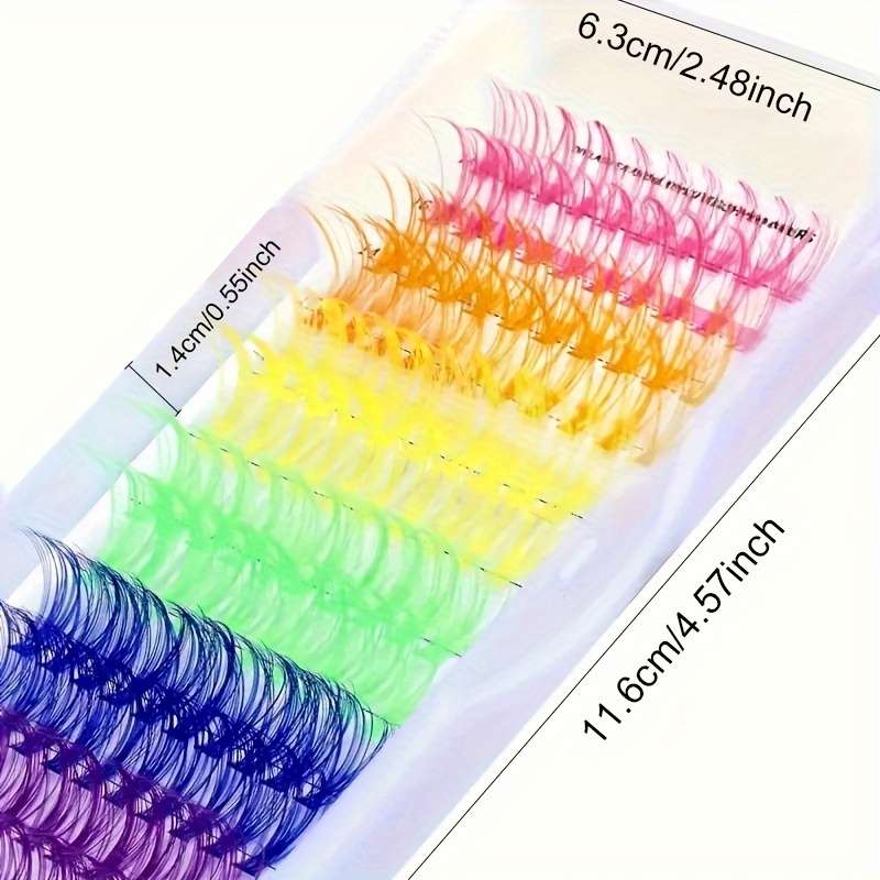 120 Clusters Colored False Eyelashes Model 120clusters A06